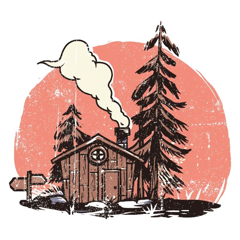 Illustration de cabane forestière confortable