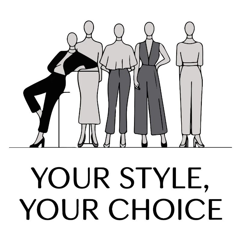 Elegantes monochromes Modeillustrationsset