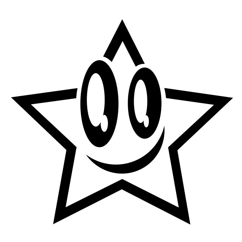 lachender stern gesicht star