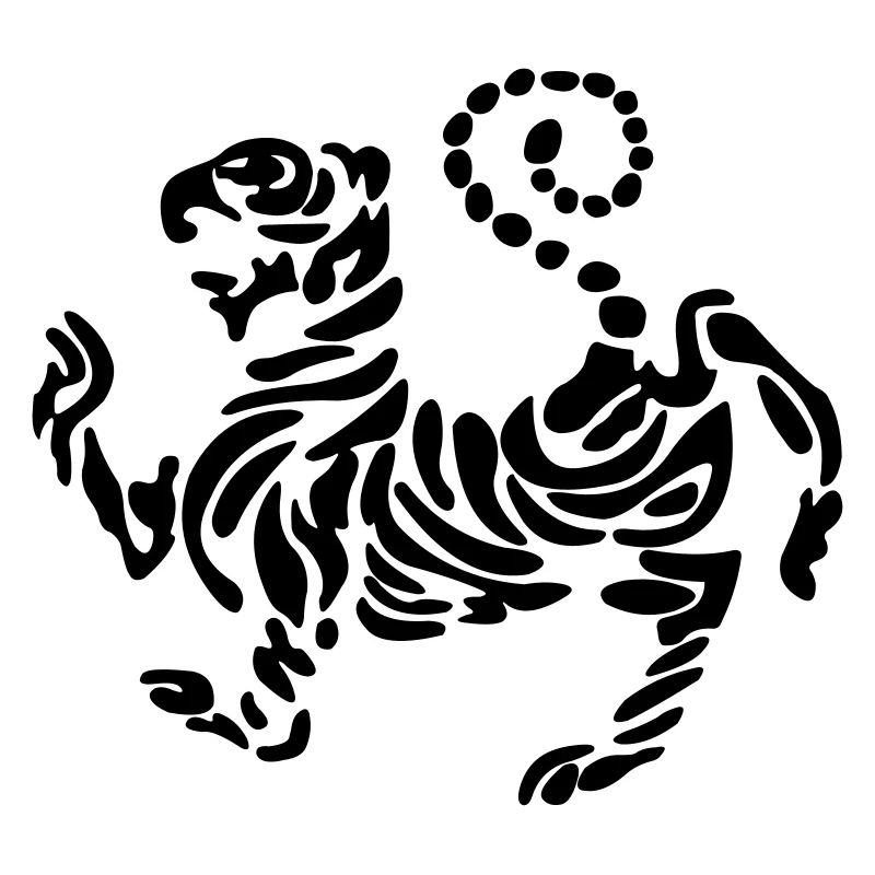 Shotokan tiger karate logo emblem freestanding