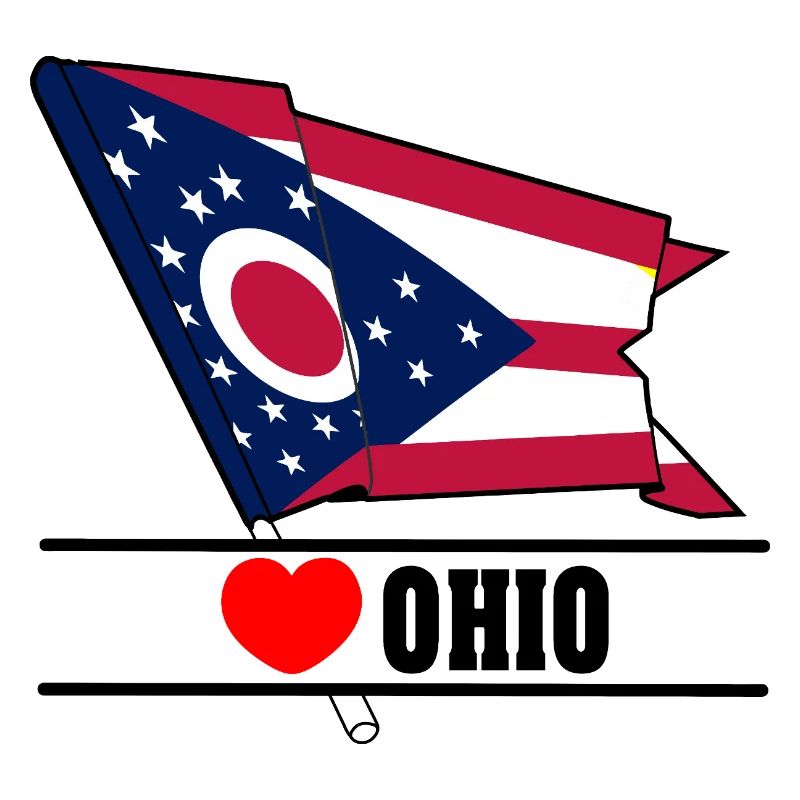 Flagge Ohio Herz OHIO