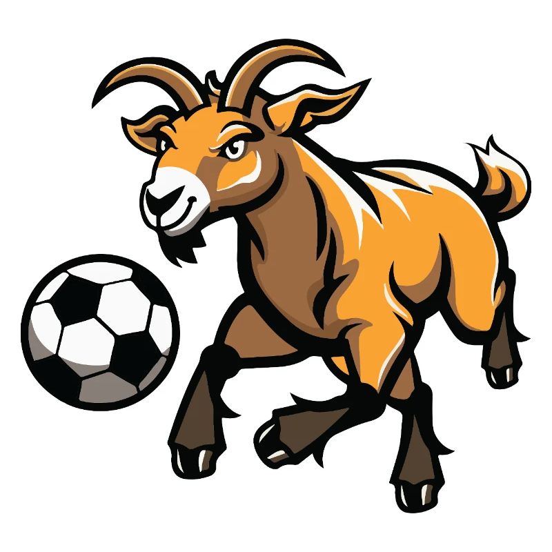 Goat kicks soccer