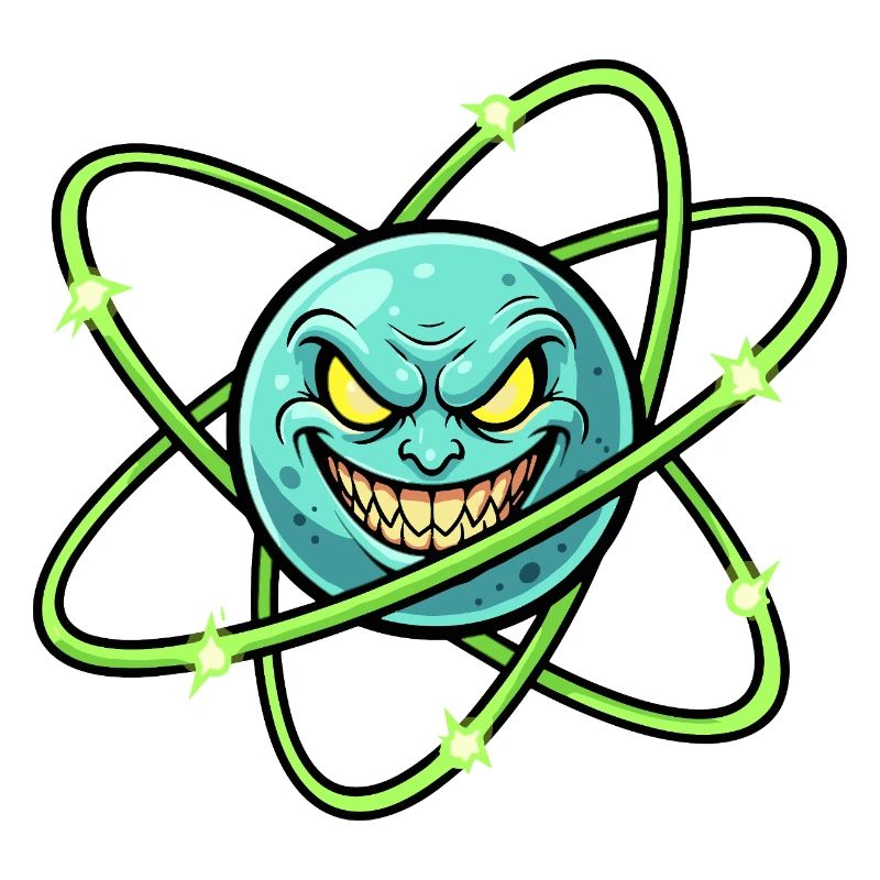 Grimmiger Mond mit Atomring