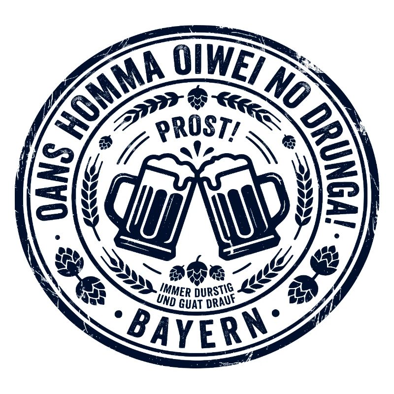 Oans hamma oiwei no – Bayerisches Logo