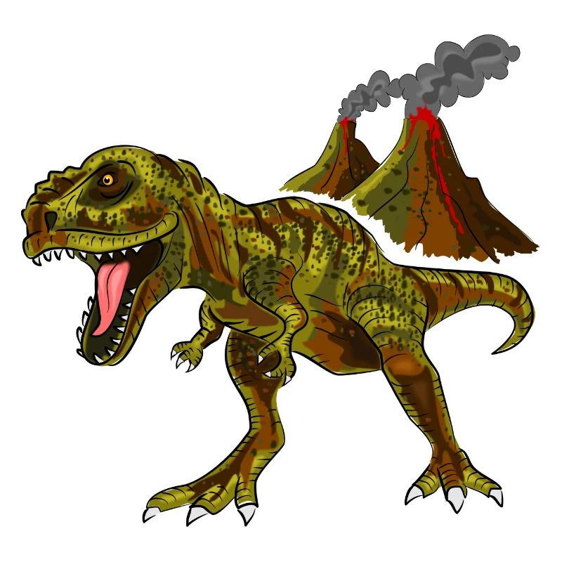 Dinosaurier Vulkan