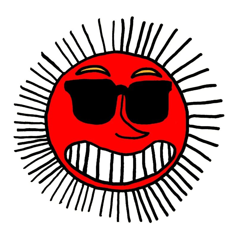 Smiling Sun with Glasses