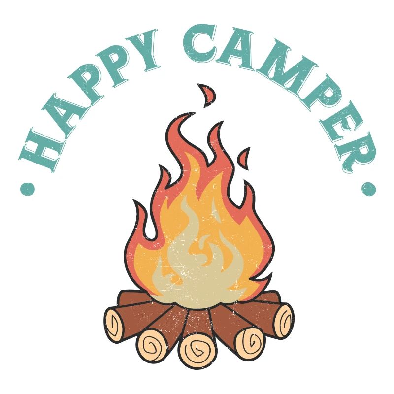 Glücklicher Camper