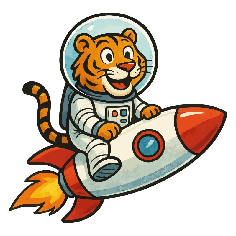 Abenteuer Tiger im Raumfahrt-Design