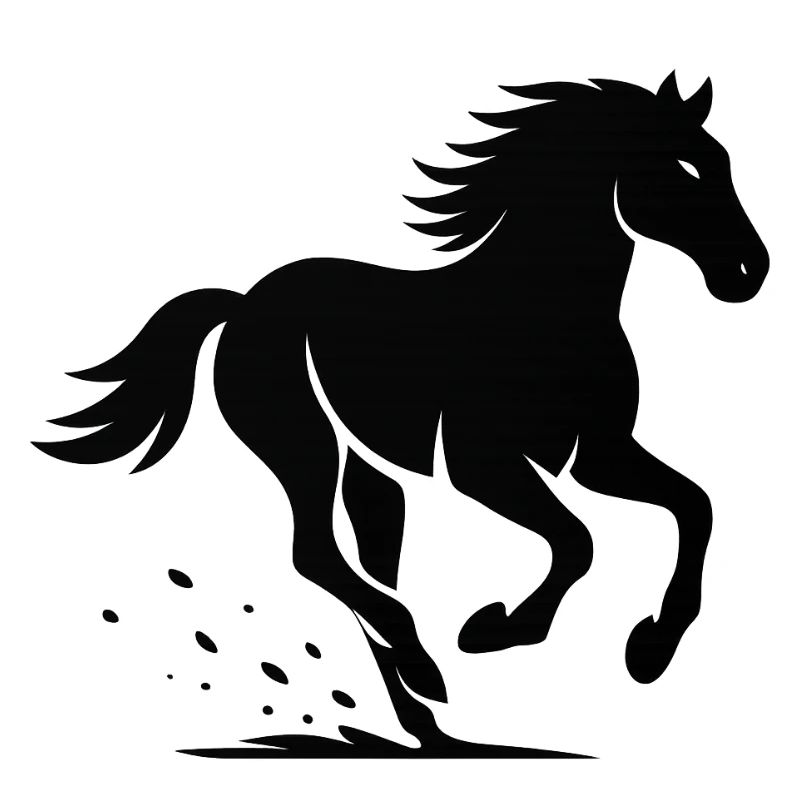 Pferdegalopp Silhouette