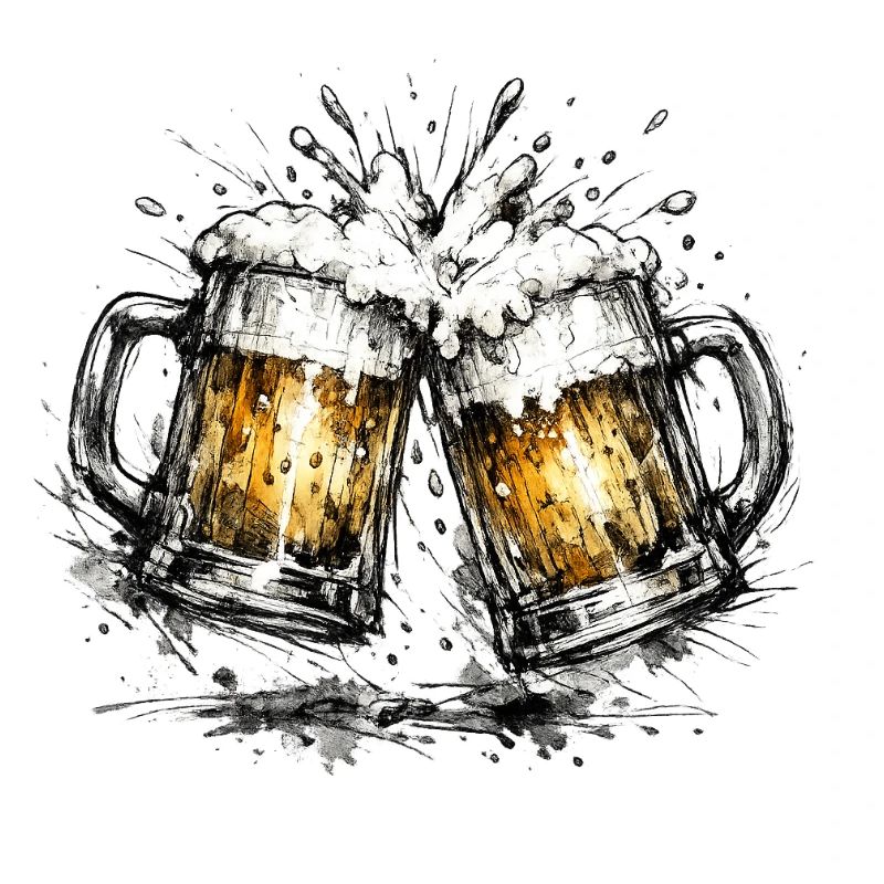 Conception de chopes de bière vintage - Cheers International