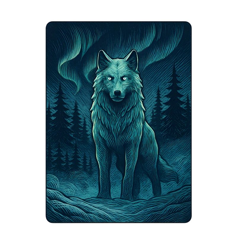 Nordwolf im Nachtwald