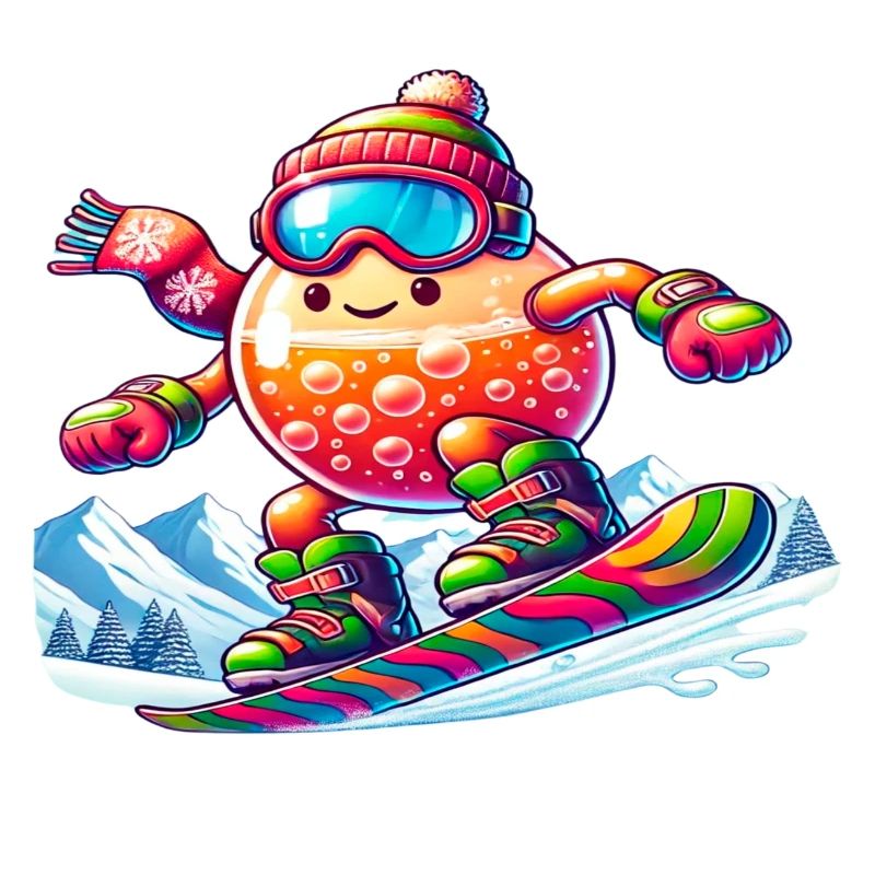 "Sprudelnder Snowboarder"