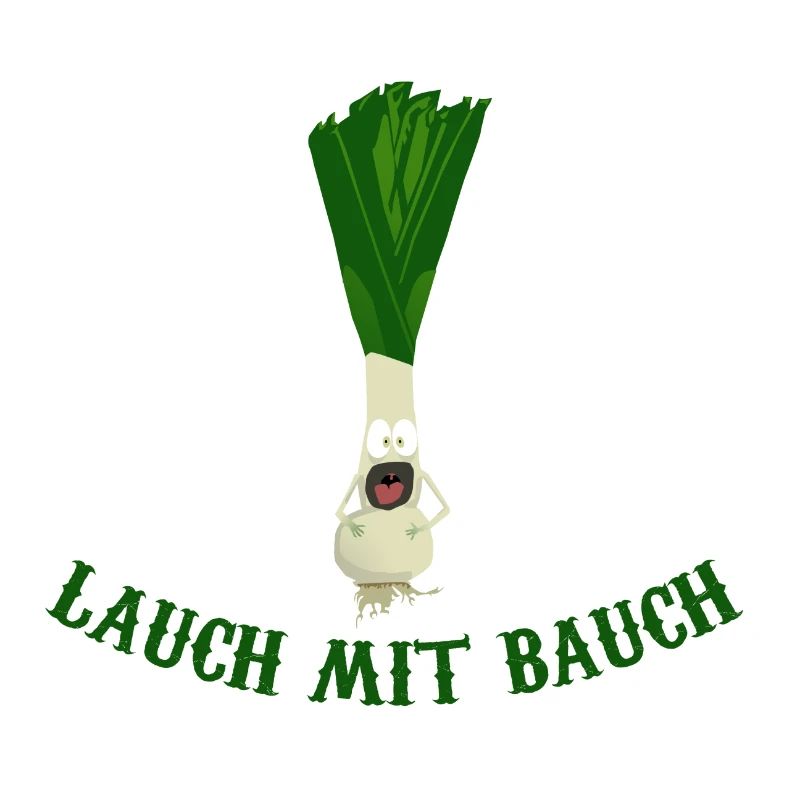 Lauch mit Bauch Cartoon