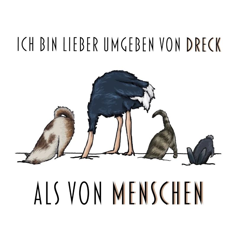 Ich hasse Menschen | Geschenkidee Tiere, Dreck DEU