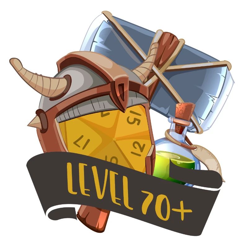 Level 70+ RPG Items Gamer Loot Design