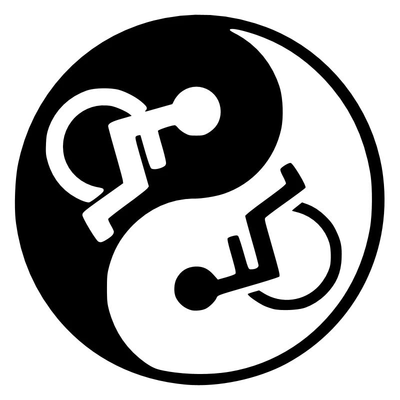 Fauteuil roulant Yin et yang conception de fauteuil roulant *
