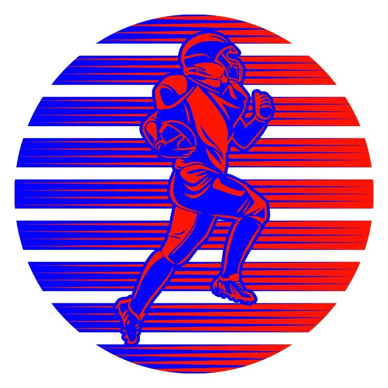 Retro Neon Quarterback