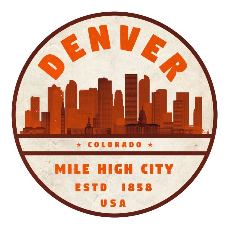 Denver Vintage Skyline Logo