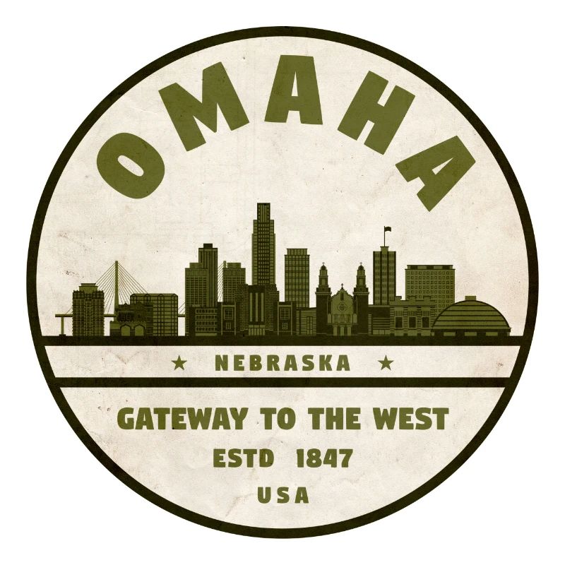 Insigne vintage Omaha Skyline
