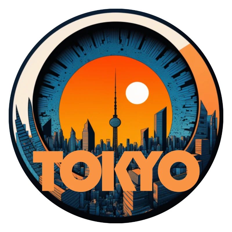 Tokyo Sunset Abzeichen