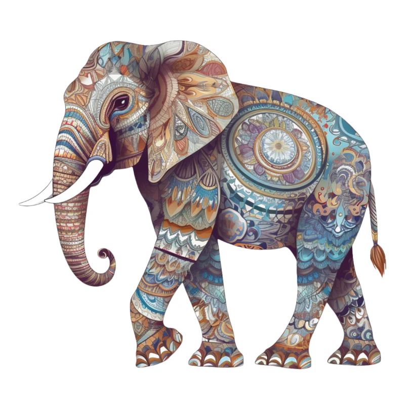 Bunter Mandala Elefant