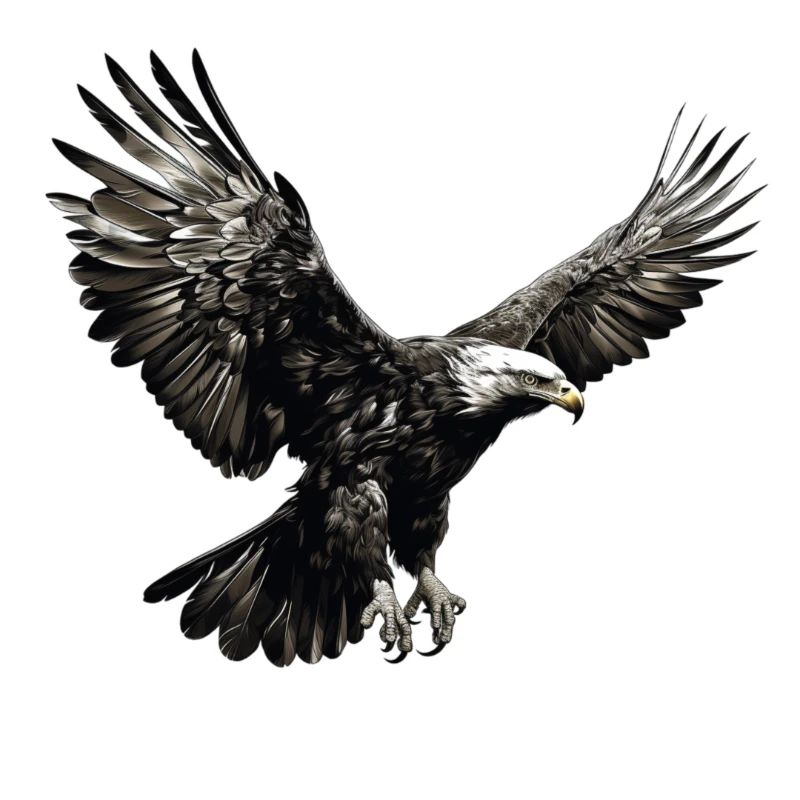 Adler im Landeanflug