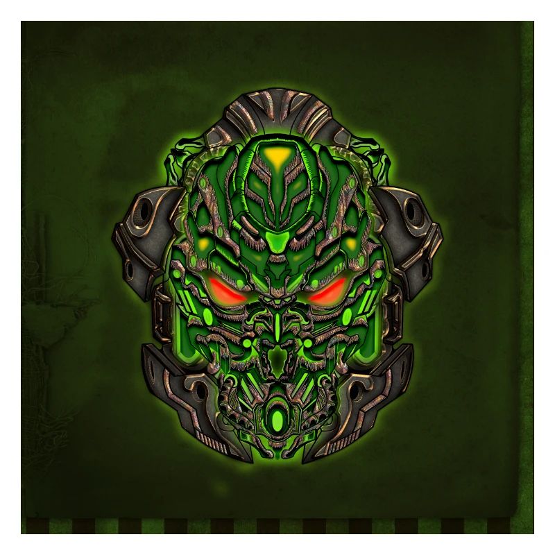 Helle Cyberpunk Maske