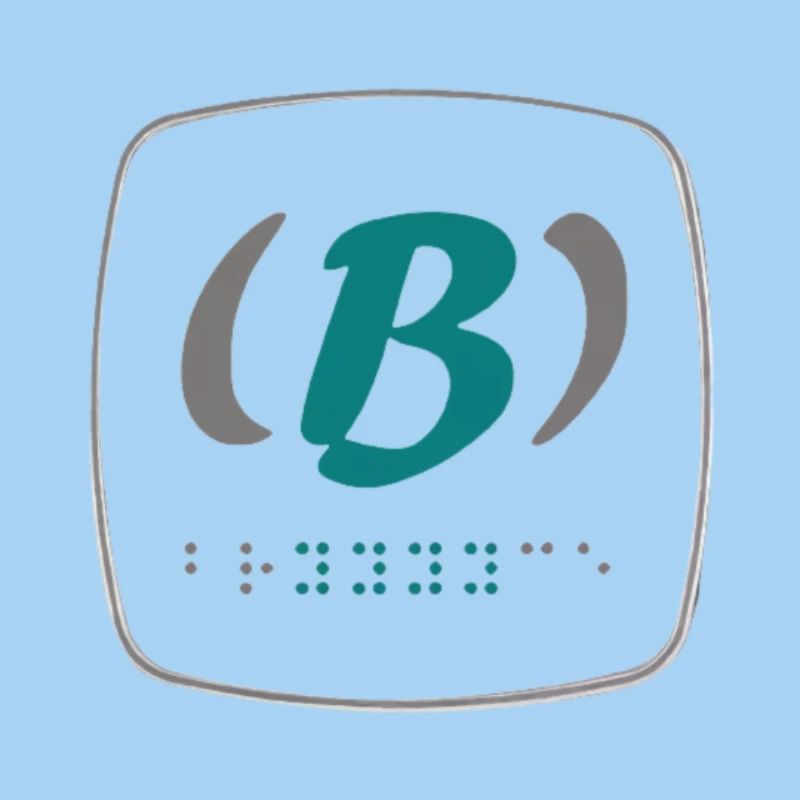 Symbole Braille B en Design Moderne