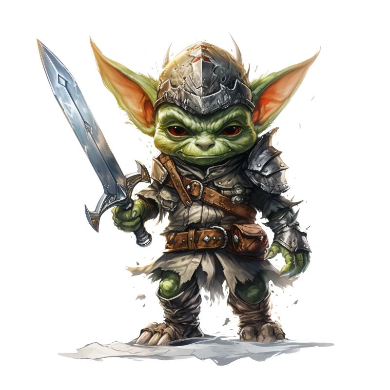 Tapferer Goblin Ritter Fantasy RPG Shirt