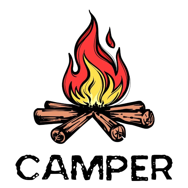 campeur dicton feu de camp camping randonneurs vacances