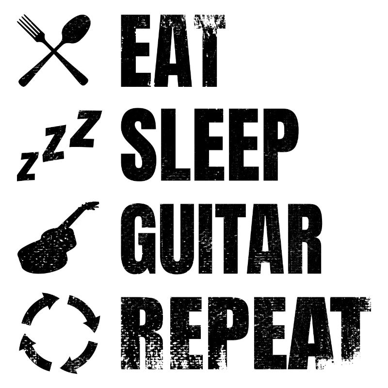 Gitarrist Tägliche Routine
