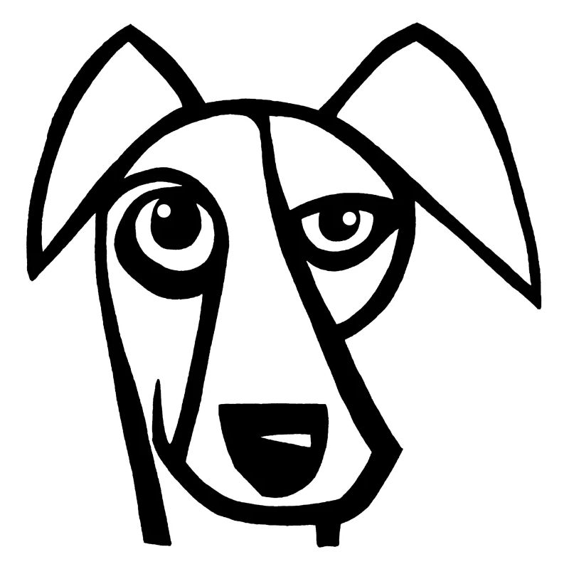 Lustiger schwarzer Hund