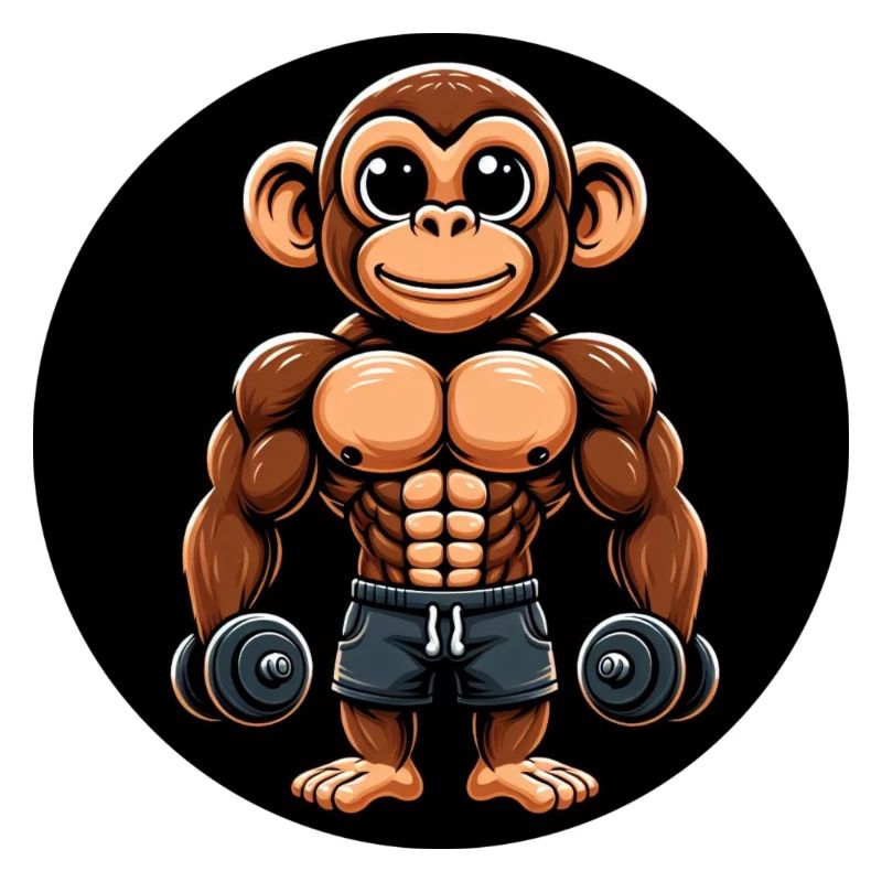 Affe Chimpanse Bodybuilder Training