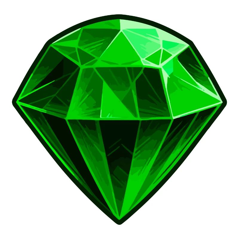 Précieuse pierre précieuse émeraude verte