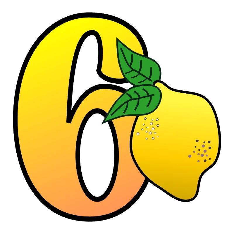 NUMBER 60TH BIRTHDAY - LEMON