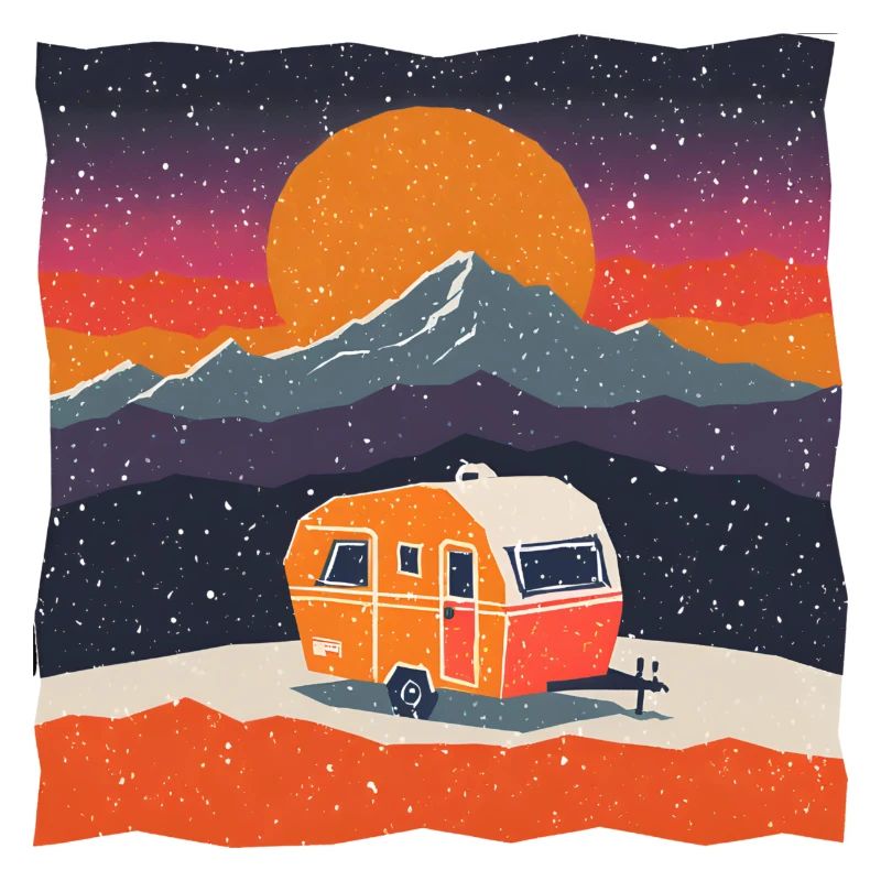 Orange Winter Camping