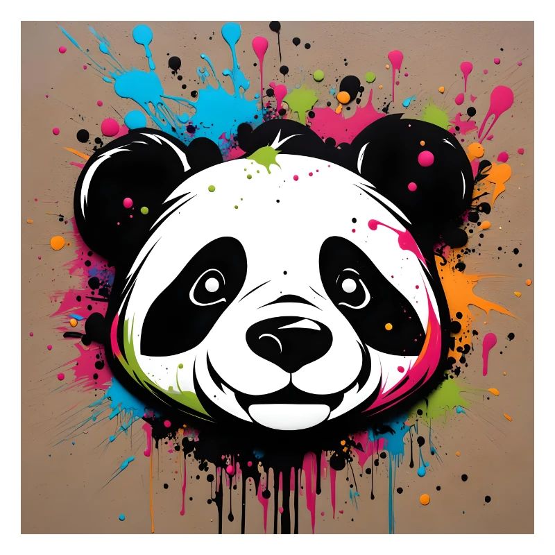 Porträt eines Pandas in Graffiti