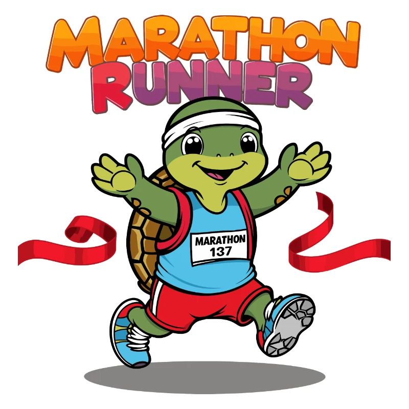 Schildkröte Marathonläufer