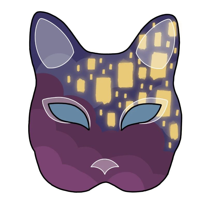 Lantern Neko Mask