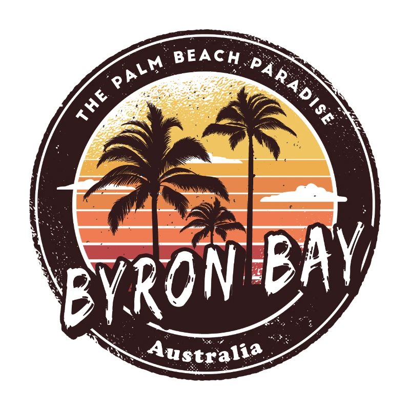 Byron Bay Australia Palm Trees Design