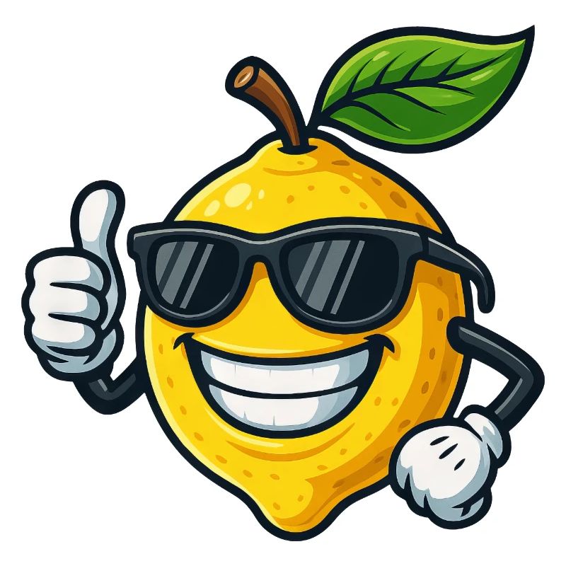 Fruité Jaune Citron Été Cool Pouce Levé