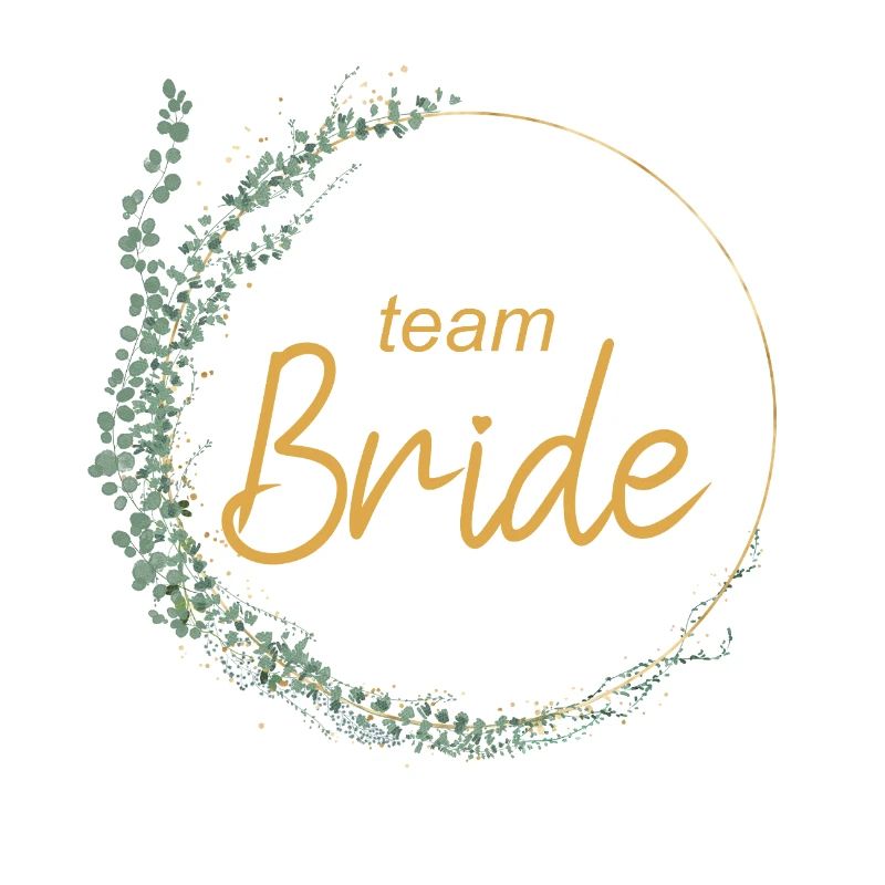 Team Bride! Eukalyptus-Kranz, personalisierbar