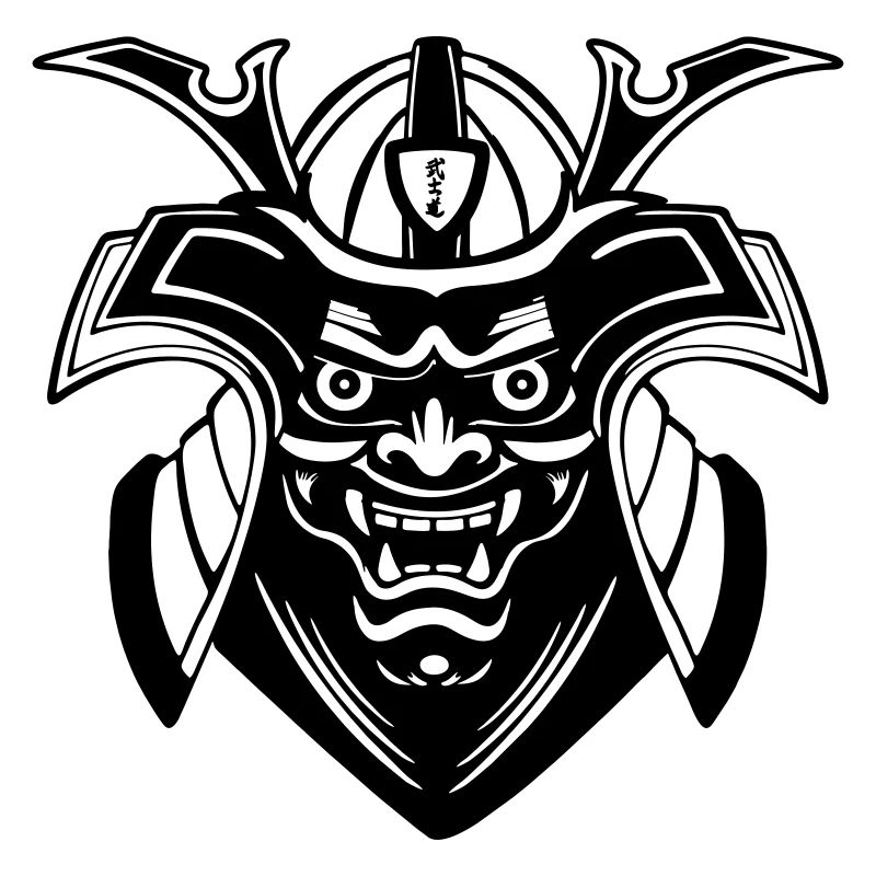 Schatten-Menpō-Masken-Design