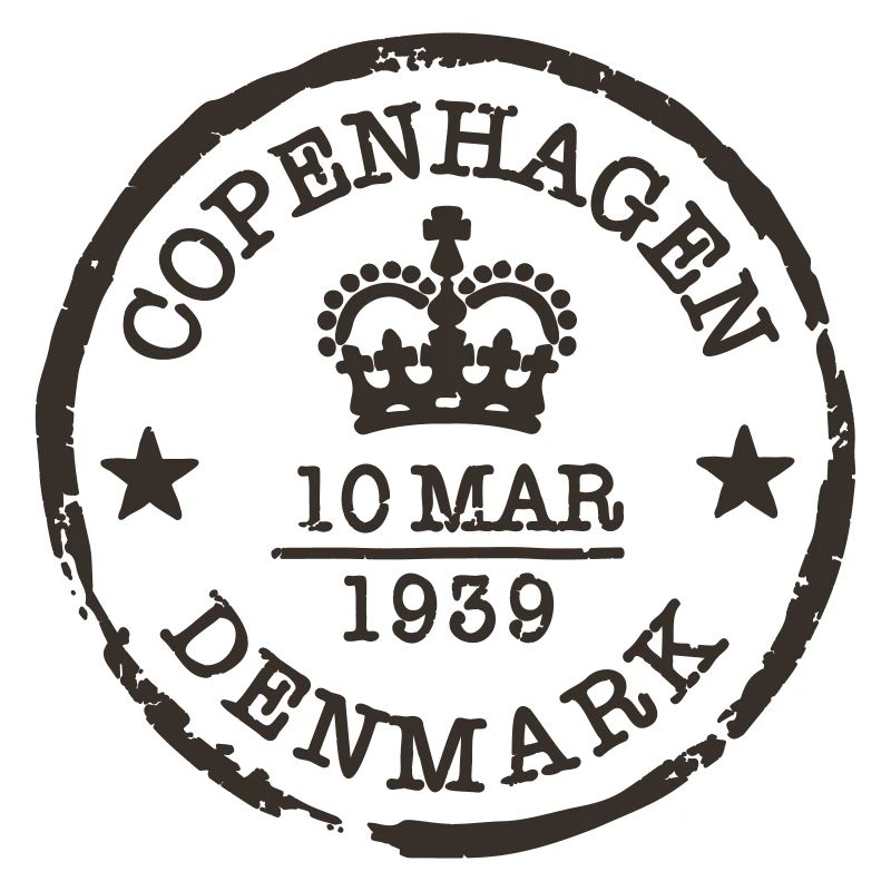 Vintage Copenhague Danemark Cachet de la poste