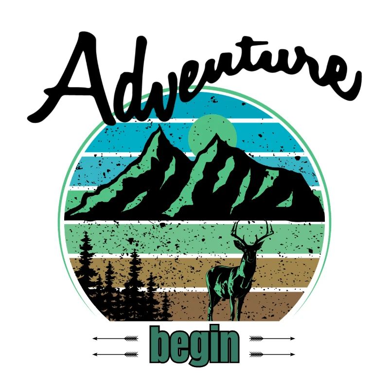 Mountains and deer wilderness