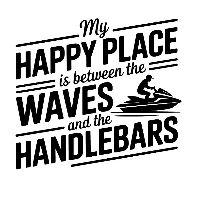 Happy Place Between Waves And Handlebars 