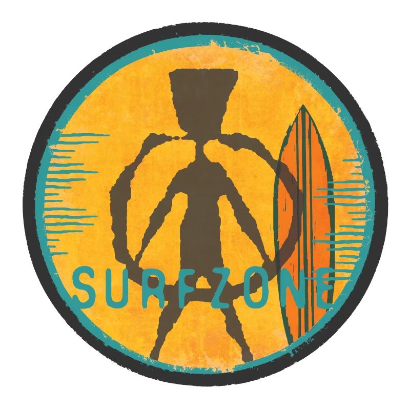 Silhouette de surfeur avec planche de surf