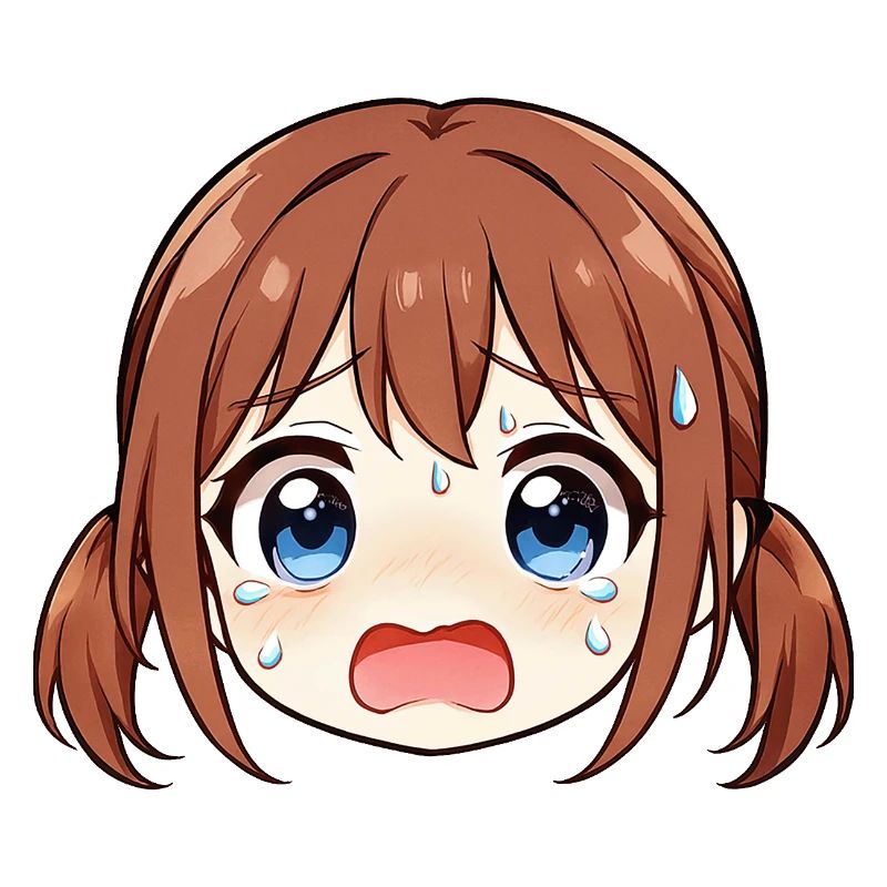 Weinendes Manga-Gesicht