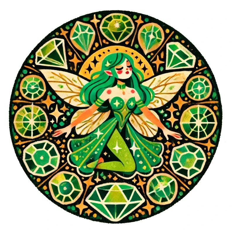 Smaragd-Fee-Mandala