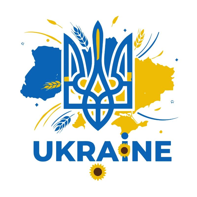 Blue Trident Ukraine Emblem